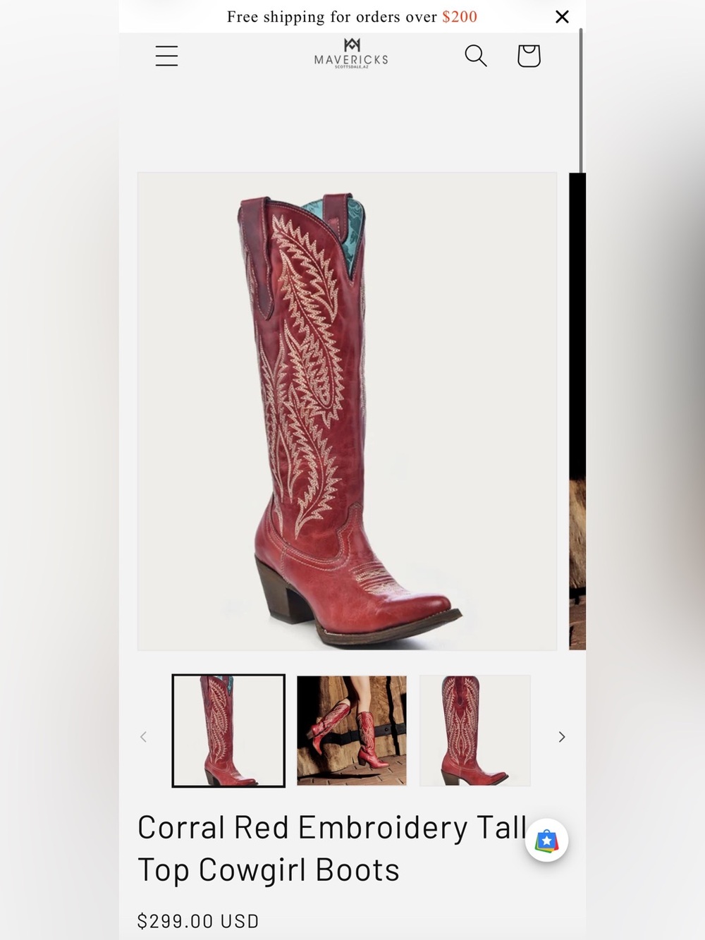Corral Red Embroidered Western Knee-High Boots